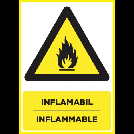 Placute pentru inflamabil inflammable